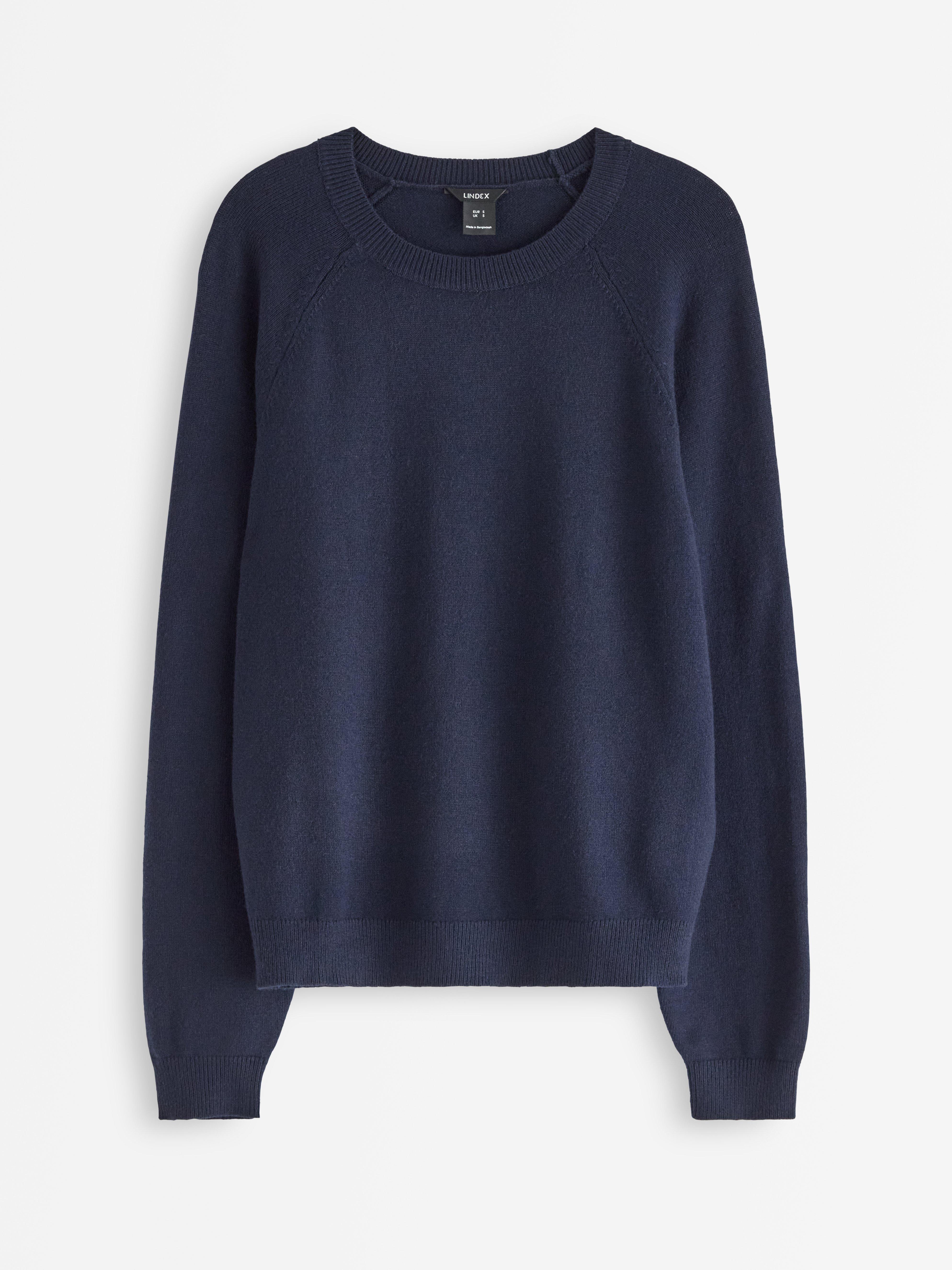 Finstickad tröja Dark Blue