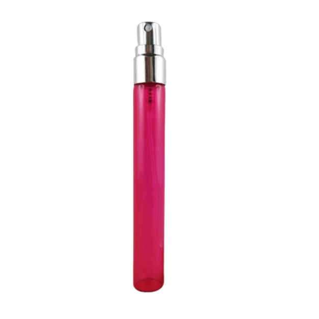 10 ml mini kieszonkowa butelka ze spryskiwaczem w kolorze różowego szkła