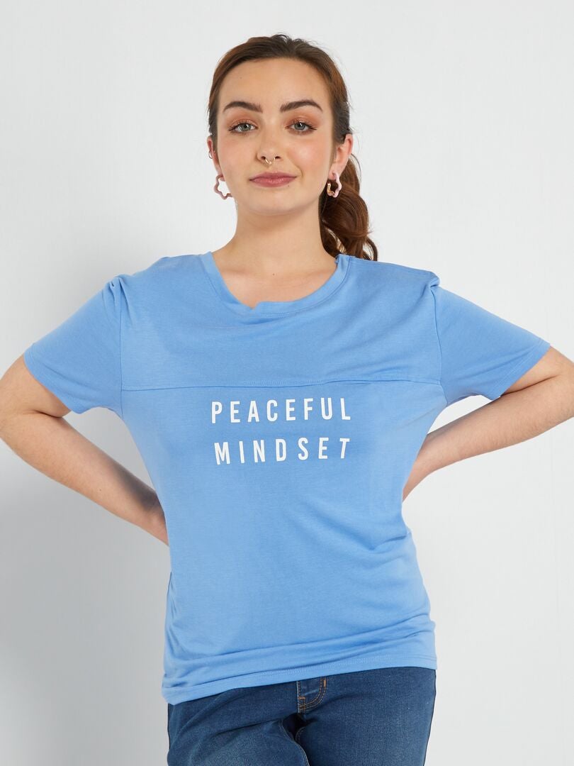 Jersey T-shirt - So Easy - BLAUW