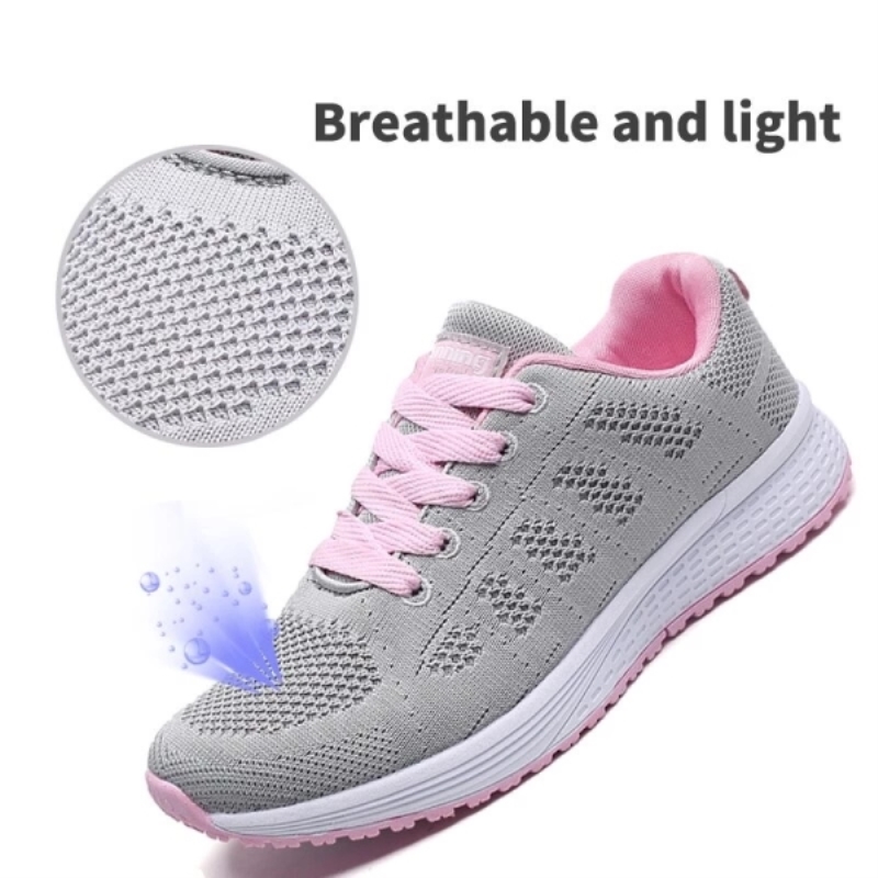 Zapatillas de tenis para mujer, moda, tenis femenino, zapatos deportivos blancos con cordones, zapatillas ligeras y transpirables para mujer, zapatos planos para exteriores