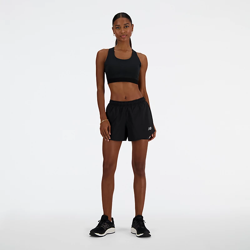 Biustonosz sportowy NB Sleek Medium Support Pocket dla kobiet – CZARNY
