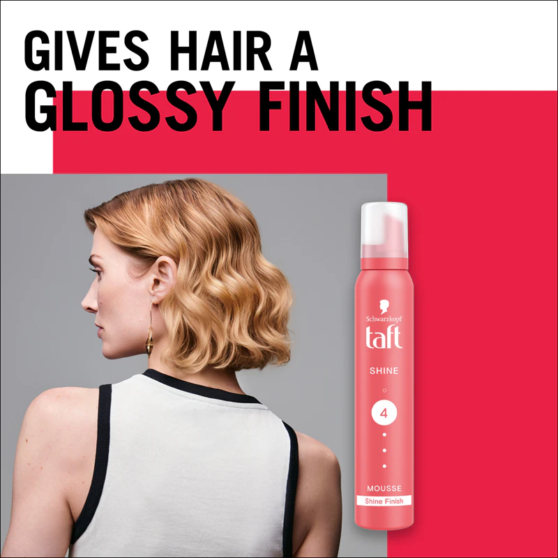 Schwarzkopf Taft Shine vlasová pena pre objem a lesk