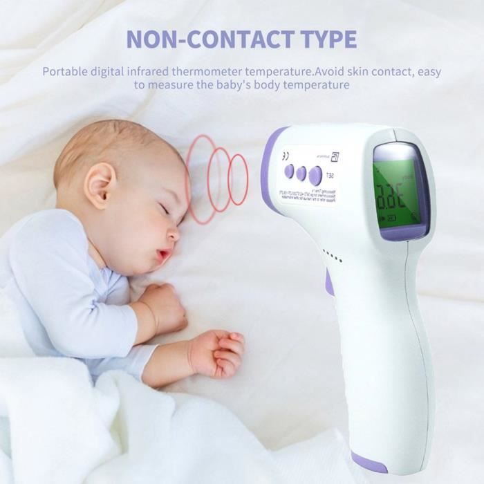 Conjunto profesional de termómetro digital infrarrojo para la frente, termómetro multifuncional sin contacto para medir la fiebre.