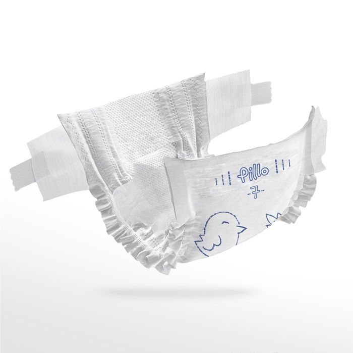 Pillo luiers maat 7 - Pak van 104 luiers, 4 pakken van 26 babyluiers maat 7 - XXL (15+ kg) - Babyluier