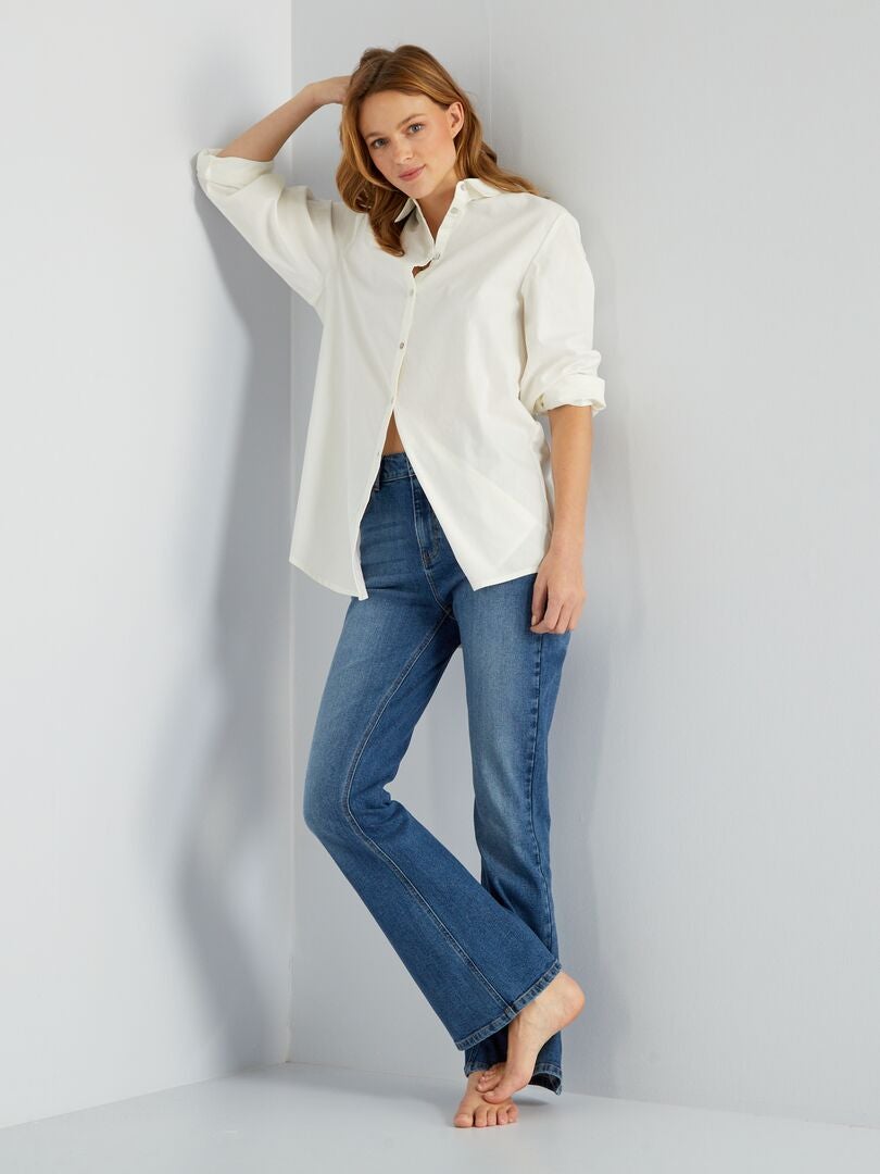 Calça Flare - Tamanho 34 - Azul