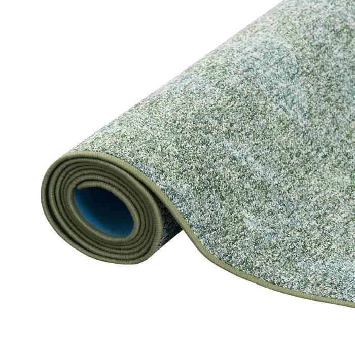 Tapis long couloir à boucles - SNAPSTYLE - Memory - Vert Moucheté - 80x200 cm - Synthétique