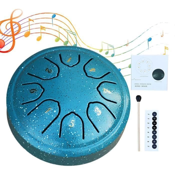 Tambor de lluvia para jardín | Tambor de lluvia | Campana de lluvia de tambor de lengüetas de acero de 8 tonos | Instrumentos de percusión