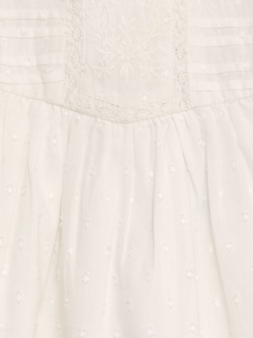 Blouse van katoenen voile - WIT