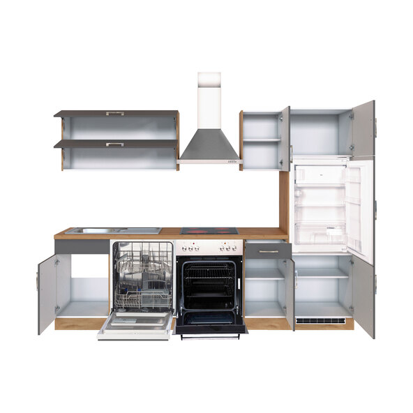 PORTO-keittiökaappi, 270 cm, antrasiitti/wotan