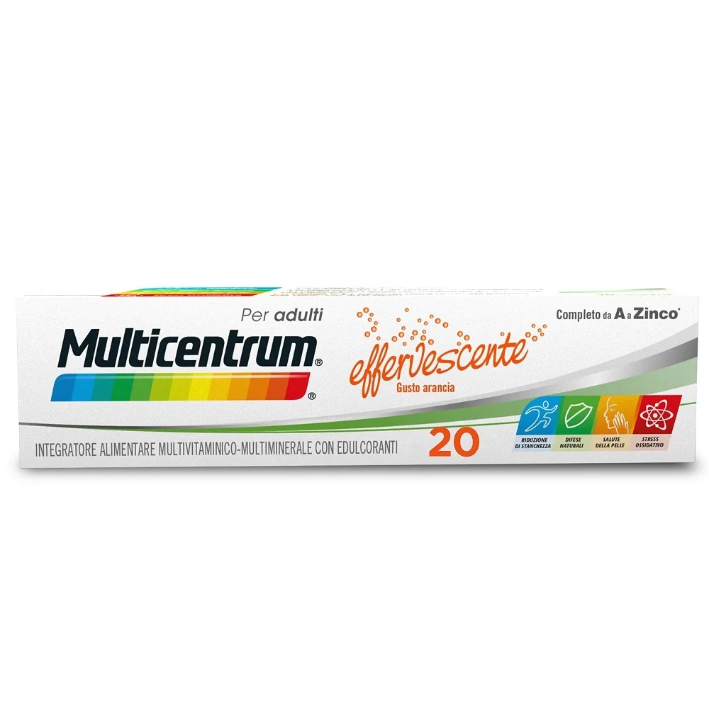 MULTICENTRUM Multicentrum Complemento dietético multivitamínico y multimineral efervescente 20 comprimidos Vitaminas