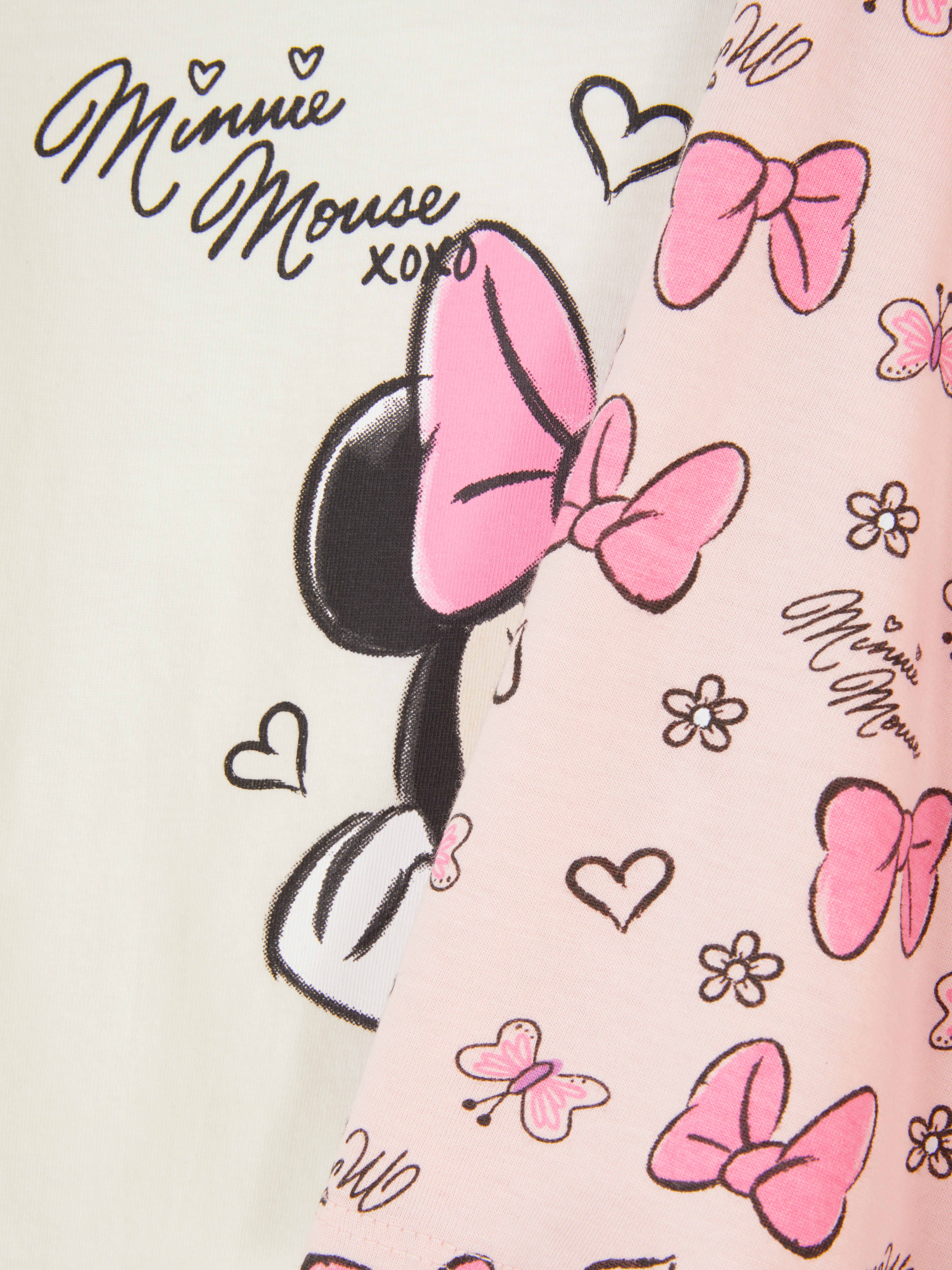 Disney Minnie egér hosszú ujjú pólók, 2 darabos szett. Ez a két Disney hosszú ujjú, kerek nyakú felső egy kis Disney szeretetet csempész a ruhatárba.