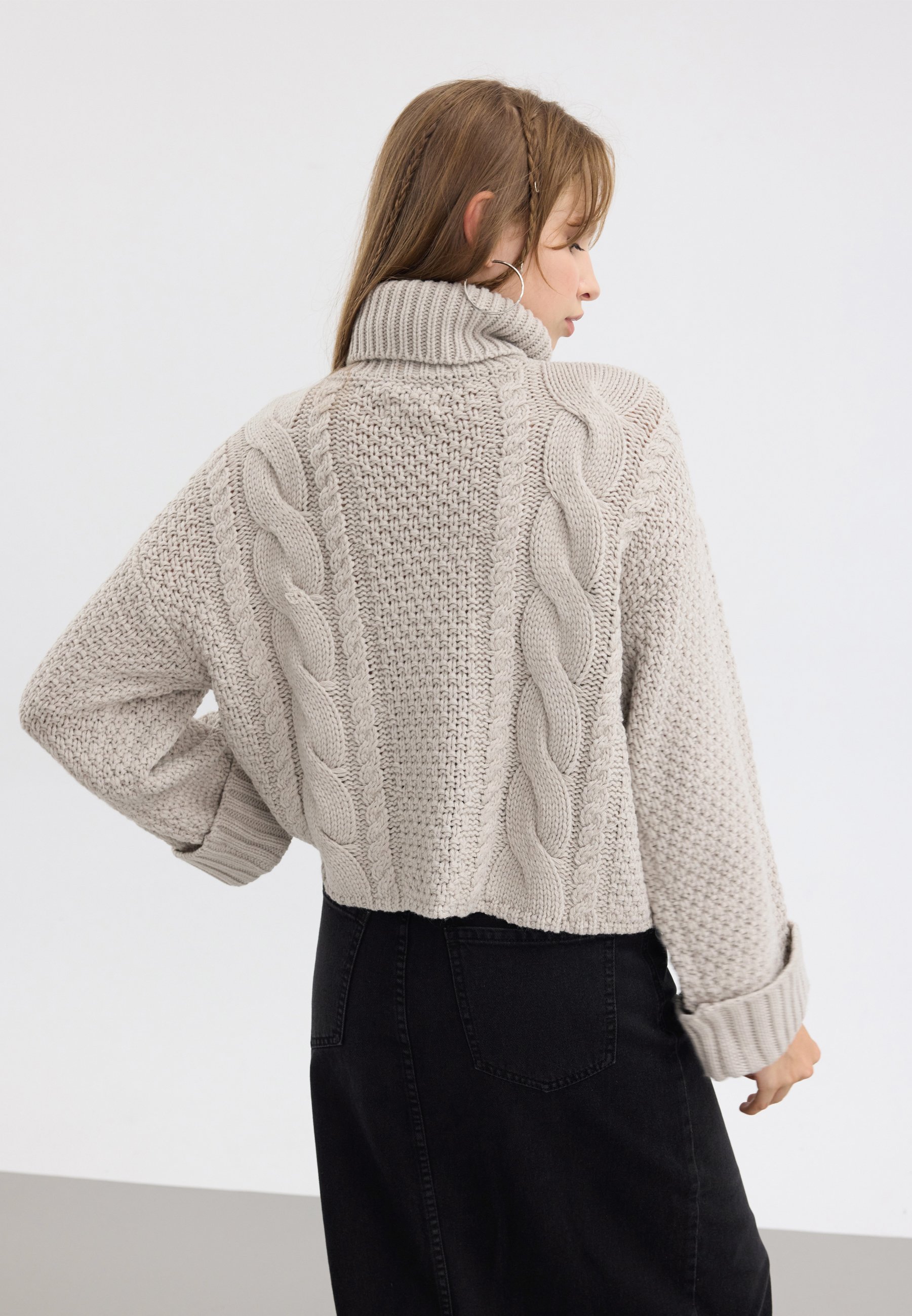 Even&Odd trui - gemêleerd beige