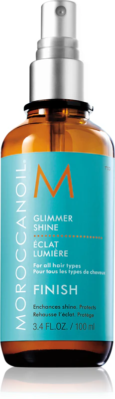 Spray de acabamento Moroccanoil para brilho e maciez.