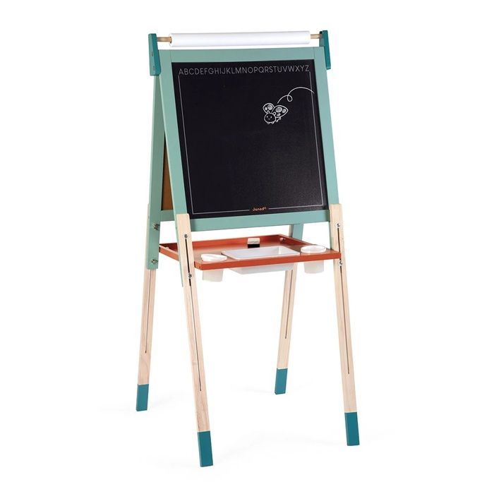 Caballete infantil - Janod - JURATOYS - Altura regulable - Doble cara - 22 accesorios incluidos