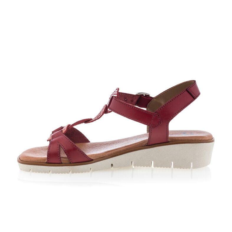 Rote Damensandalen / Zehenfreie Schuhe