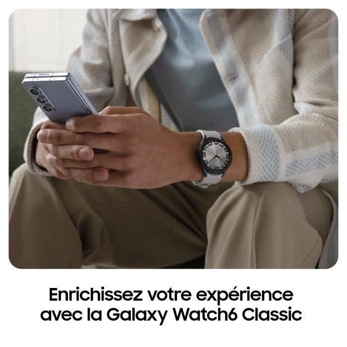 SAMSUNG Galaxy Watch6 Classic 43mm Silver Bluetooth - Refurbished - Good condition
