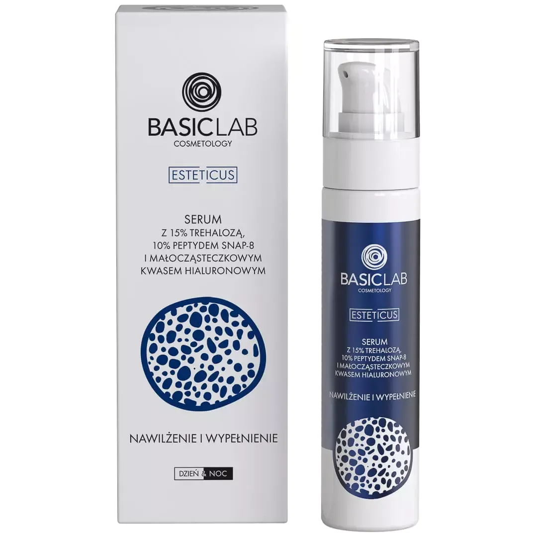 BasicLab Esteticus Specjalistyczne serum 15% trehaloza, 10% peptyd Snap-8