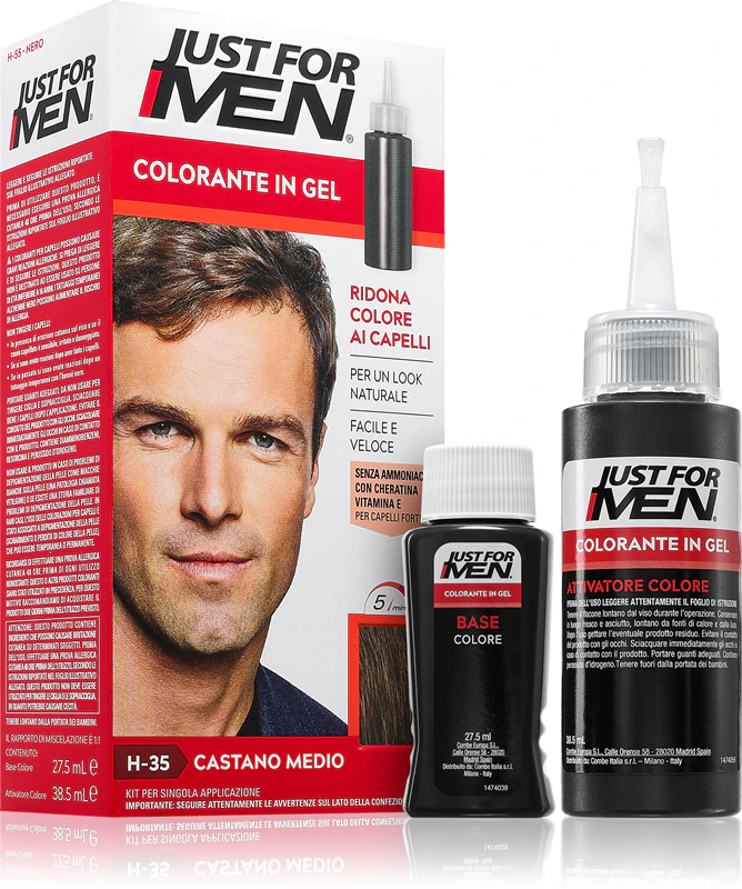 Kit de coloração Just for Men, tonalizante para cabelos masculinos.