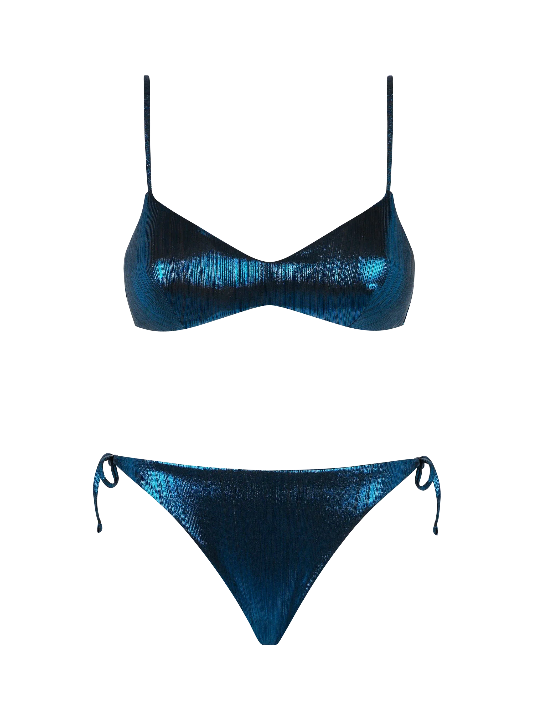 Damesbikini met gelamineerde afwerking