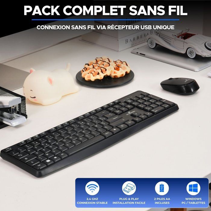 Clavier filaire - 15 touches de raccourcis multimédias - BLUESTORK - Media Office - KB-MEDIA-OFFW/FR - AZERTY