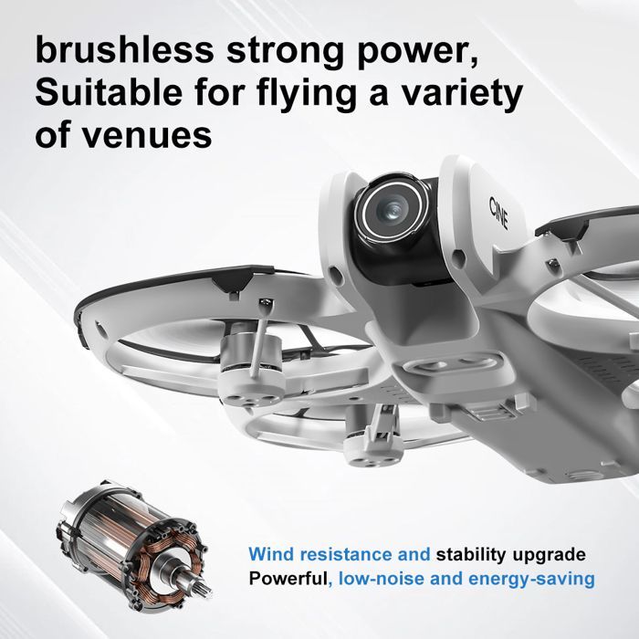 Mini Drone, Gray - 8K - Professional Aerial Battery, 8K Dual Camera, Intelligent Obstacle Avoidance, Brushless Quadcopter for Children