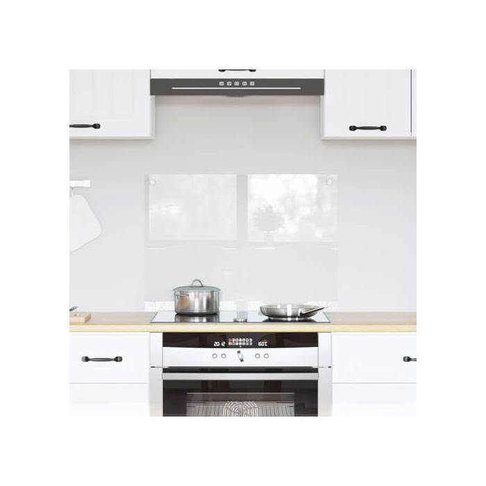 Protector antisalpicaduras de cocina de vidrio templado - vidaXL - Transparente - 70x50x0,8 cm - Vidrio templado - Resistente al calor