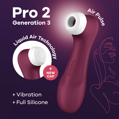 Vibrator za klitoris Satisfyer Pro 2. generacije 3 bordo 1 kos 1 kos