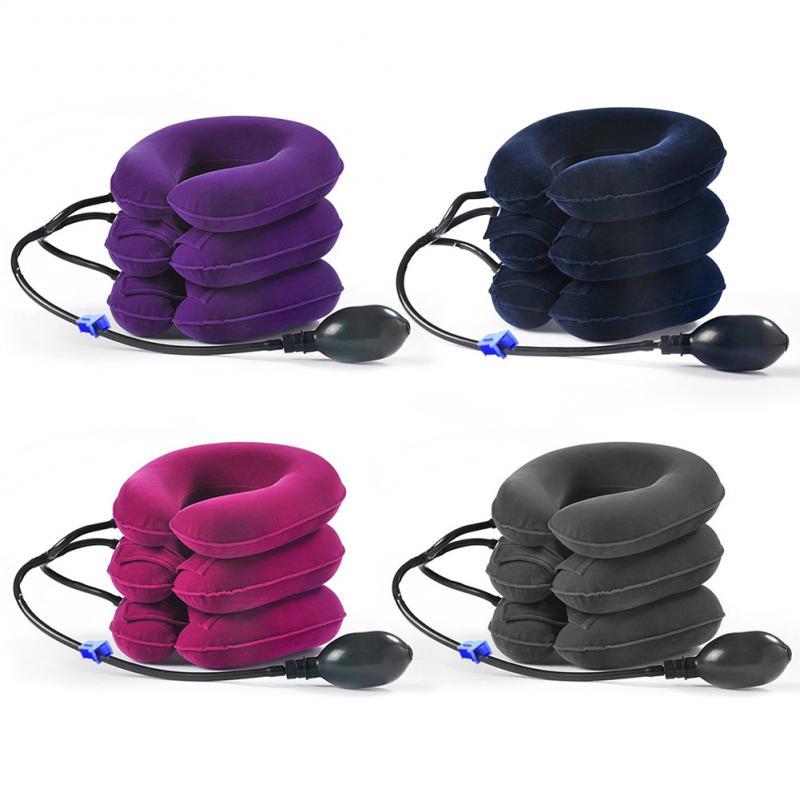 Collier cervical gonflable, traction cervicale, oreiller de massage, soulagement de la douleur, relaxation, soins de santé, extenseur de cou et de tête