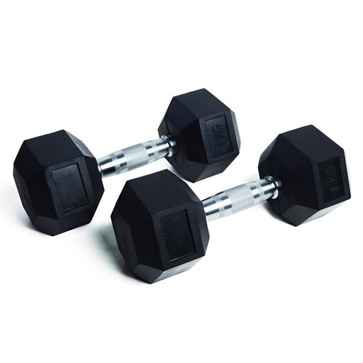 Hatszögletű súlyzók 1 kg (pár) Ozio Fitness Bodybuilding