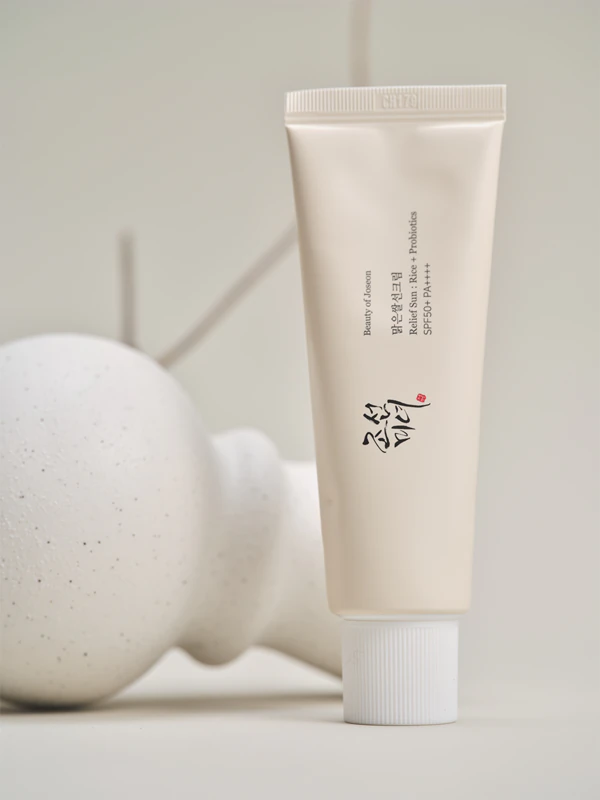 Creme facial protetor Beauty of Joseon Relief Sun Rice + Probiotics com probióticos