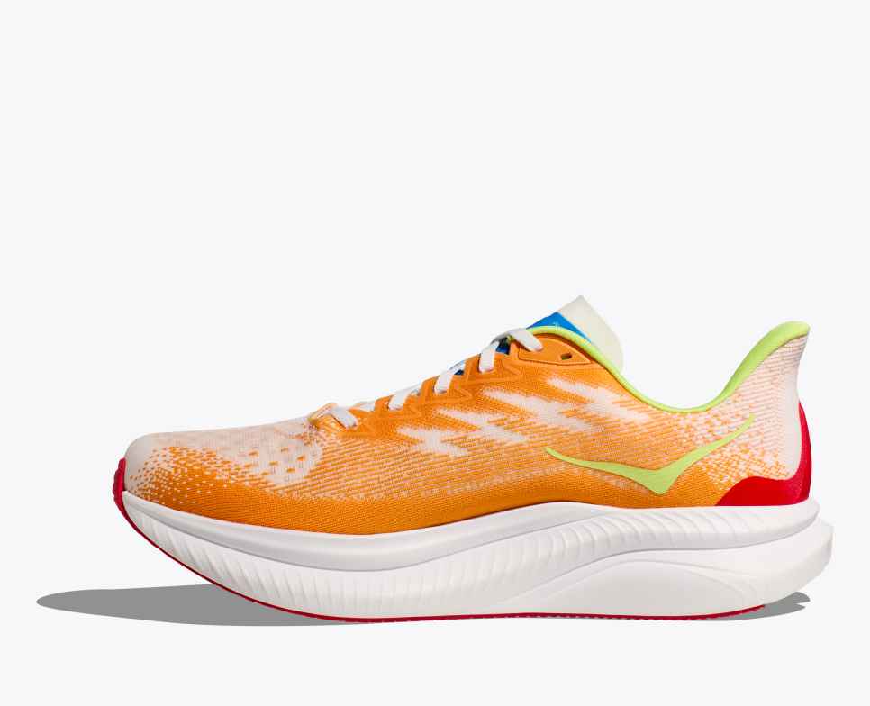 HOKA Mach 6 Branco / Erupção Solar