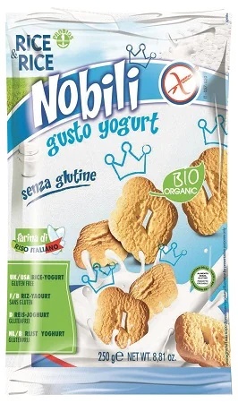 PROBIOS Rice&Rice Nobili Di Riso ar organiskā jogurta bezglutēna cepumiem 250 g