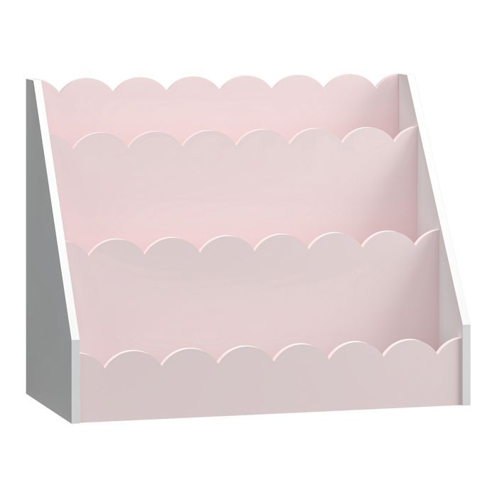 Estantería infantil Vestnes, 48 x 61 x 30 cm, rosa y blanco.