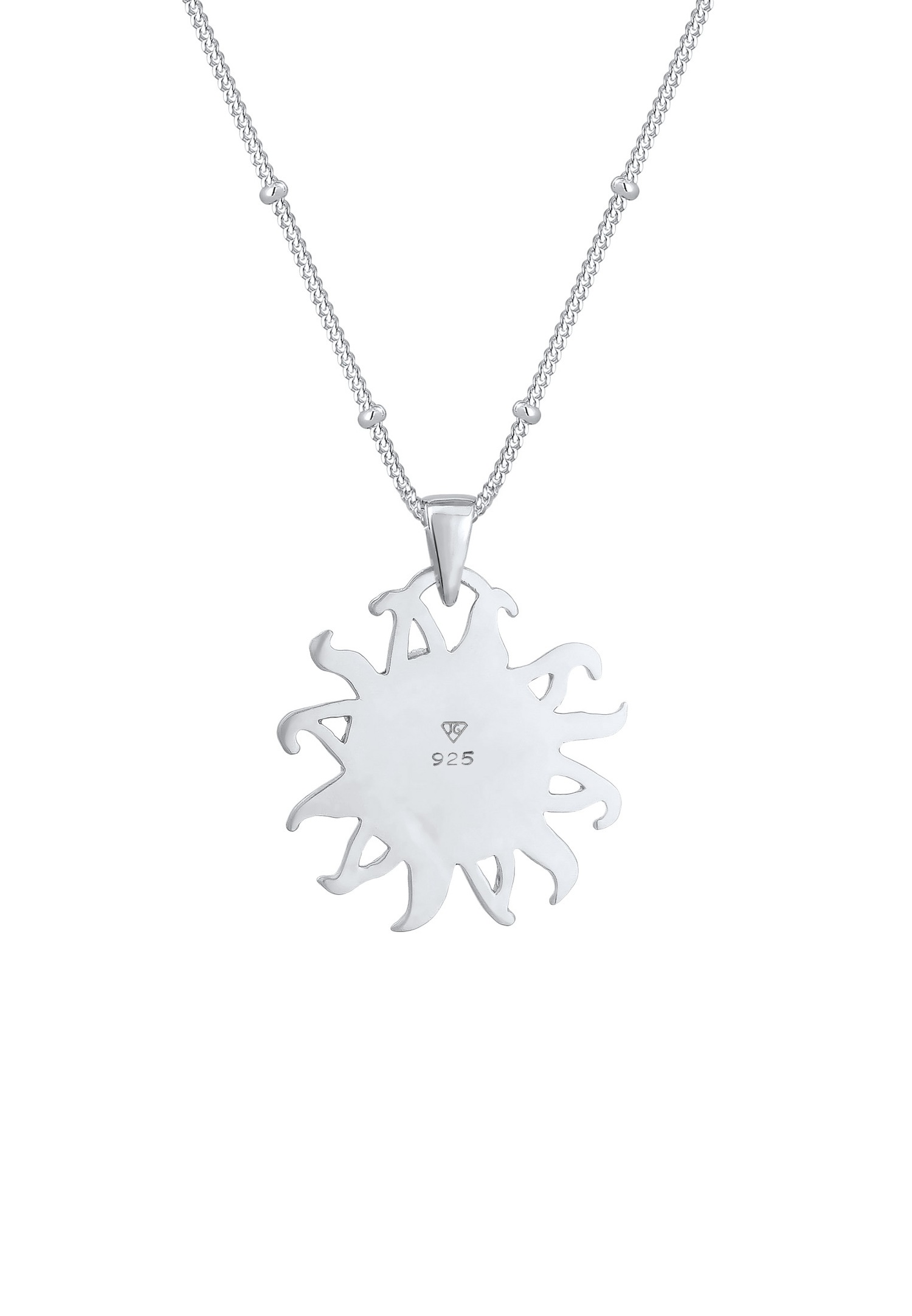 Elli Femmes Pendentif Soleil Vintage Look en Argent Sterling 925 Plaqué Or