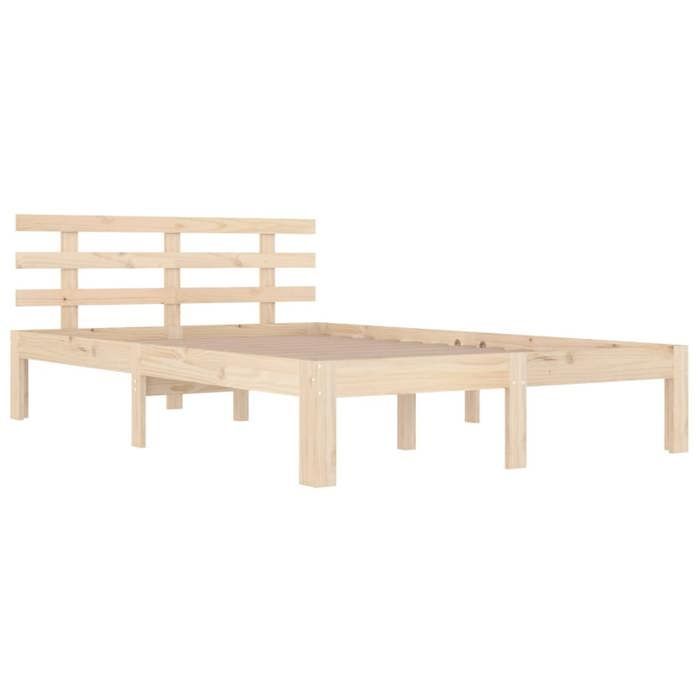 Marrone 200 x 200 cm - Letto in legno - Portata massima 150 kg - Struttura letto - Materasso non incluso - Legno massello 200x200 cm 005_335767