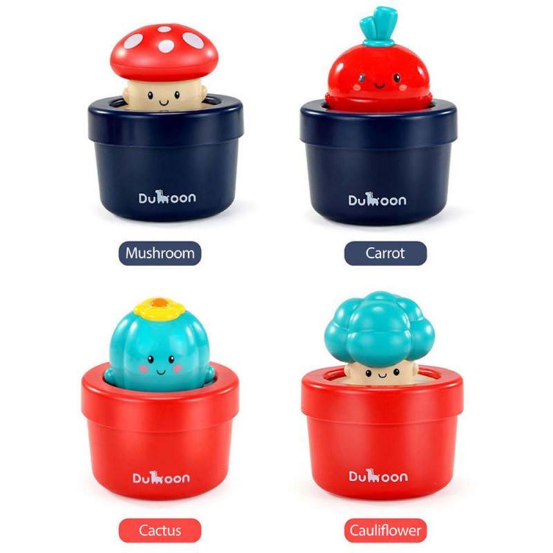 Brinquedo de Banho para Bebê: Jogo Aquático em Formato de Cogumelo com Vaso de Flores e Aspersor de Plantas - Simulação de Spray para Crianças na Piscina - Brinquedo para Banheiro e Bebê
