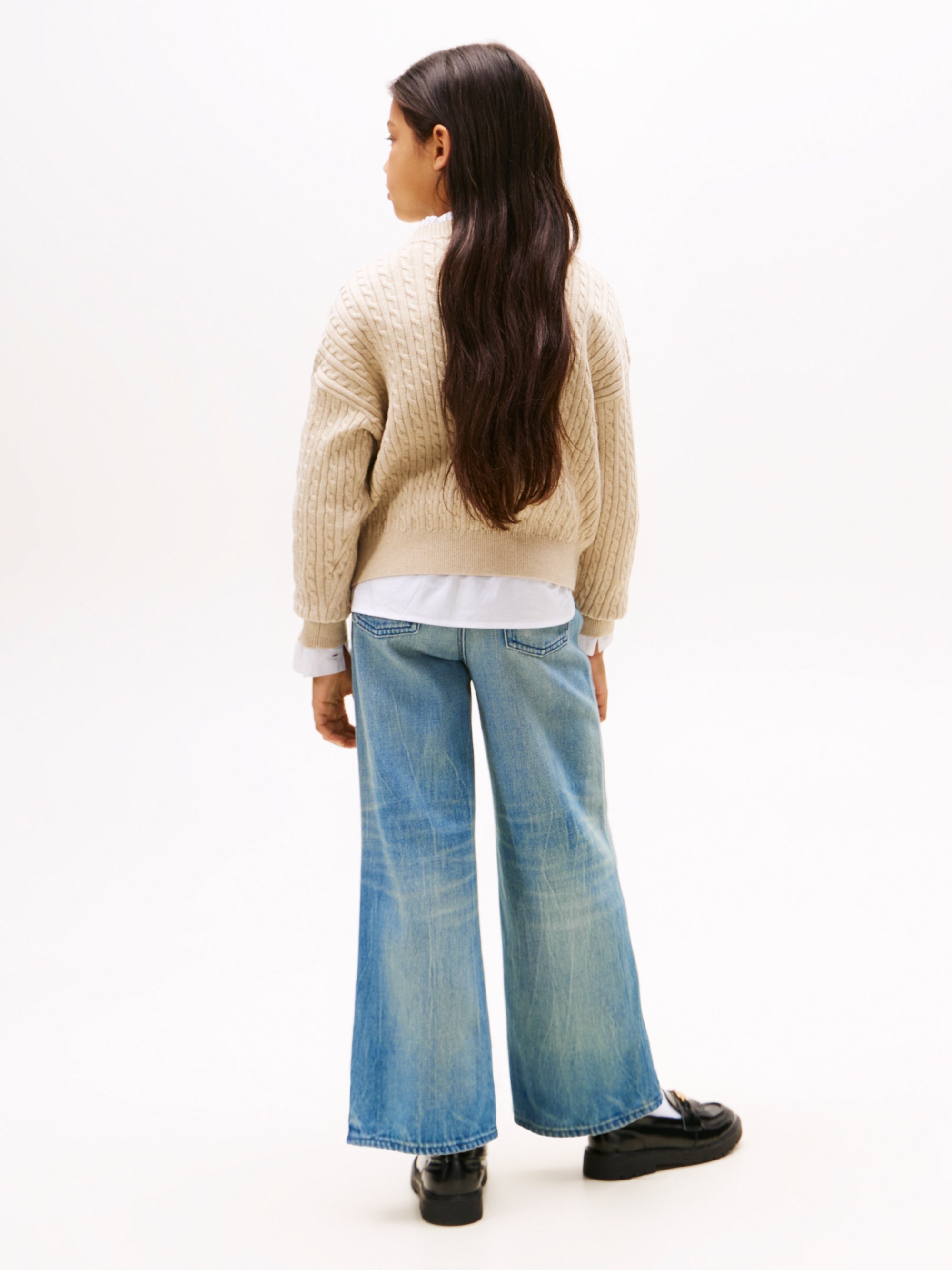 Tommy Hilfiger CABLE SWEATER - Trui - malted milk