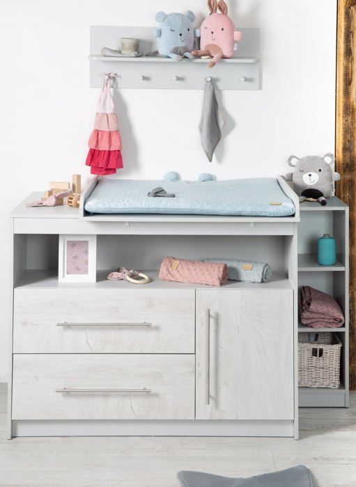 ROBA Habitación infantil completa Maren 2 - Cuna 70x140 cm + Cambiador + Armario