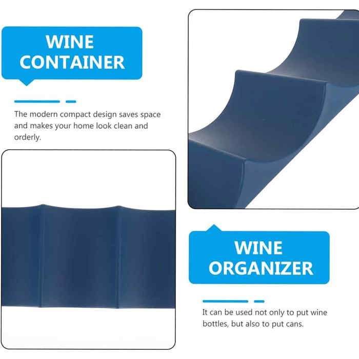 European plastic stackable wine rack for storing bottles in the kitchen