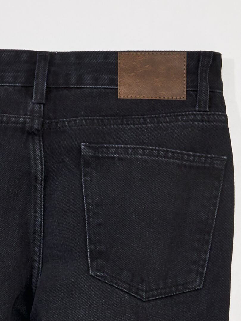 Calça jeans reta com 5 bolsos - L30 - CINZA