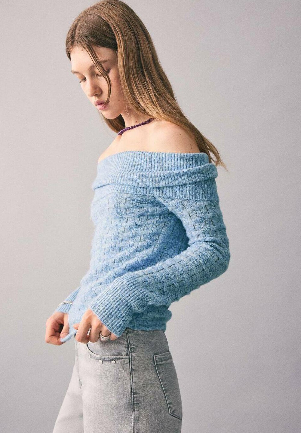 Mango Kids TEEN - Pull - bleu clair
