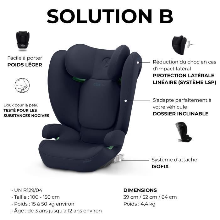 Silla de coche Cbx by Cybex Solution B i-Fix para niños de 3 a 12 años, de 15 a 50 kg y de 100 a 150 cm - Azul