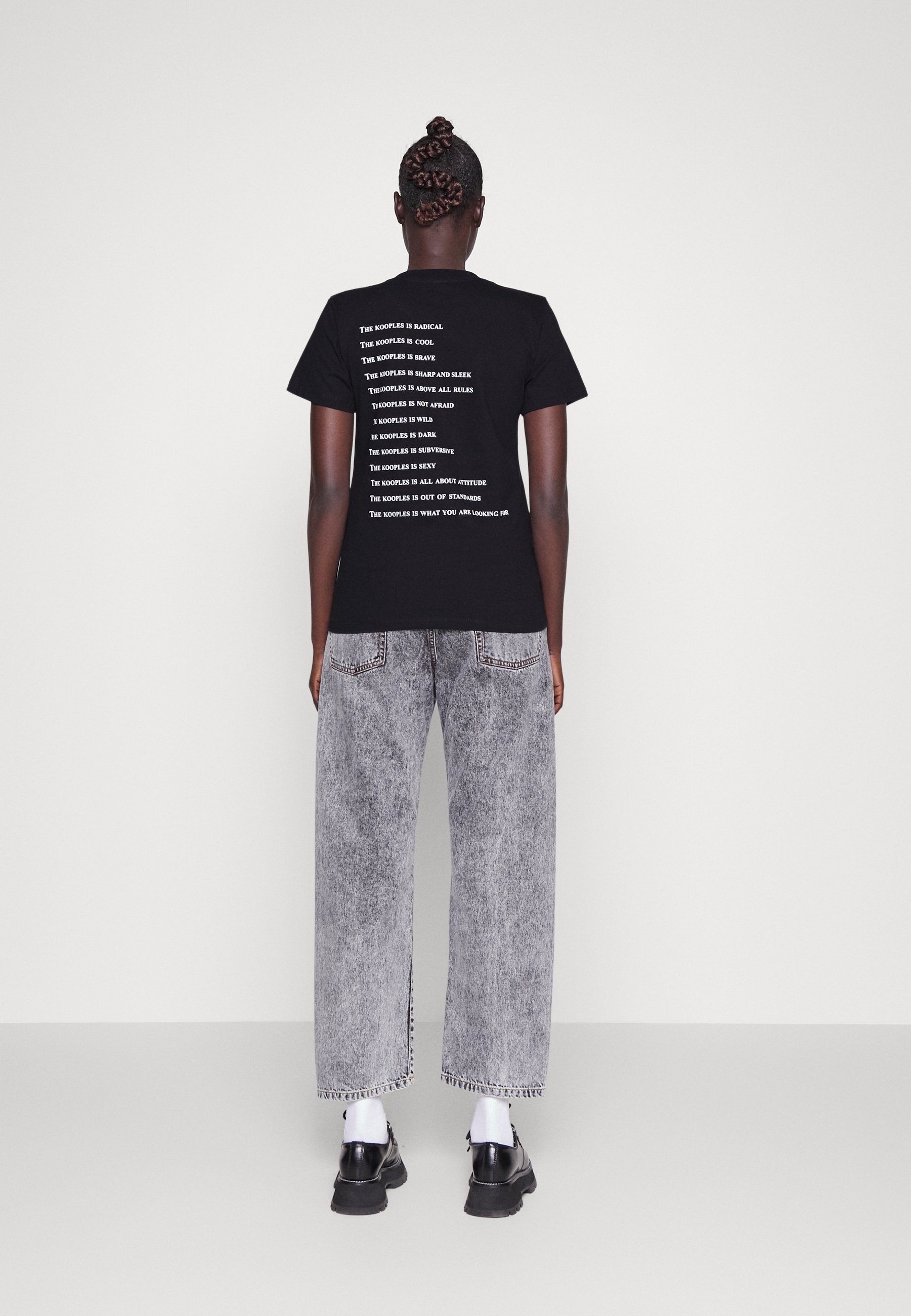 Het Kooples T-shirt met print - zwart