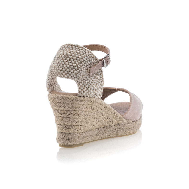 Dame lyserøde espadriller med rebsåler