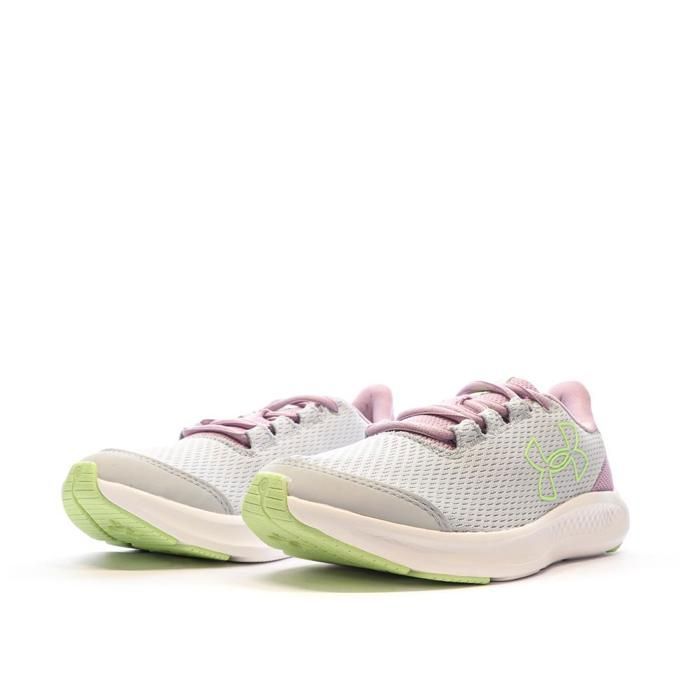 Chaussures de Running Gris/Rose Femme Under Armour Charged Pursuit 3