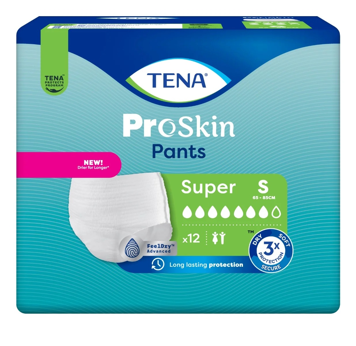 TENA Tena Pants Super S luiers, 12 stuks, voor incontinentie