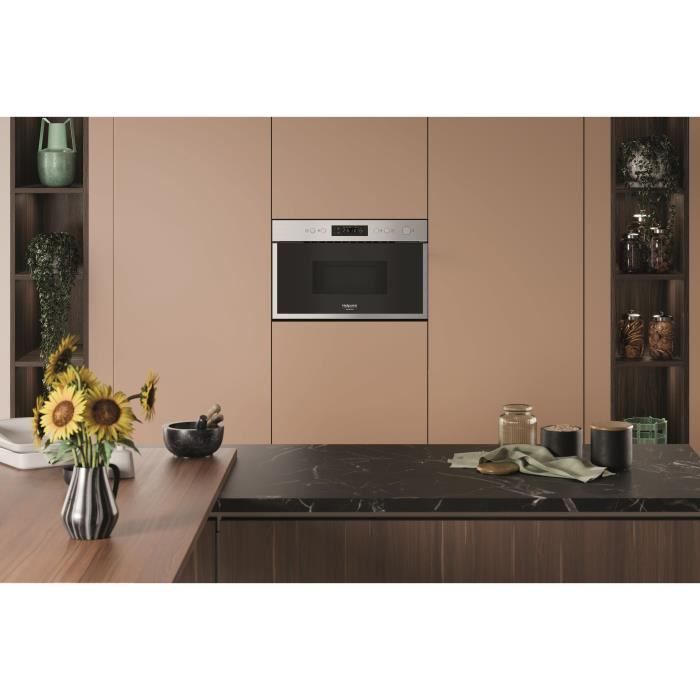 Forno a microonde da incasso - HOTPOINT - HAM 212O X - Acciaio inox - 22 L