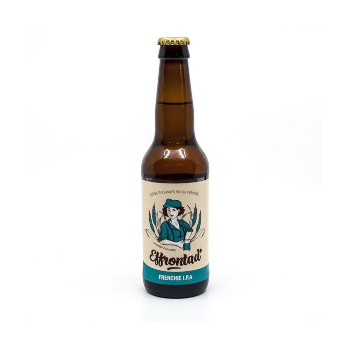 Frenchie IPA, a craft white beer from the Périgord region, Effrontad' Brewery, organic, 33cl