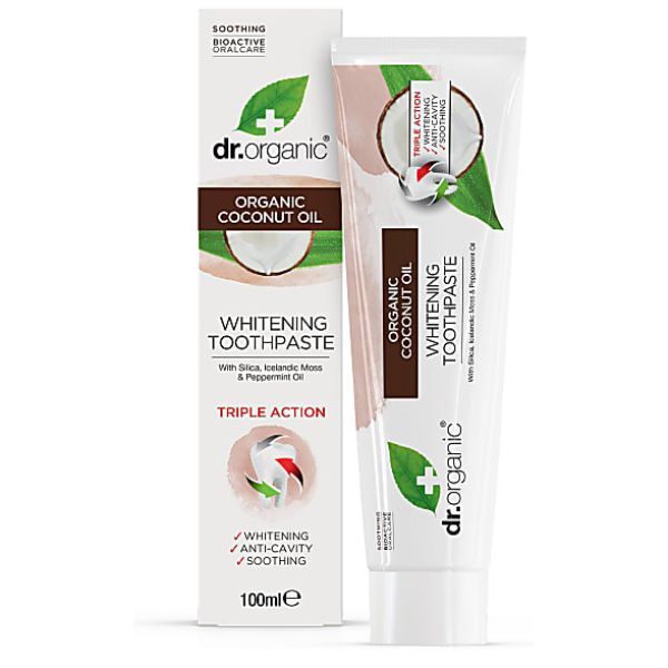 Pastă de dinți cu ulei de cocos virgin Dr. Organic 100ml