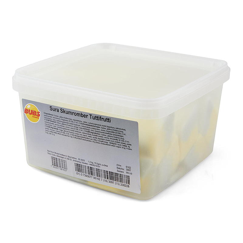 Bubs sura skumdiamanter 1,3 kg tuttifrutti